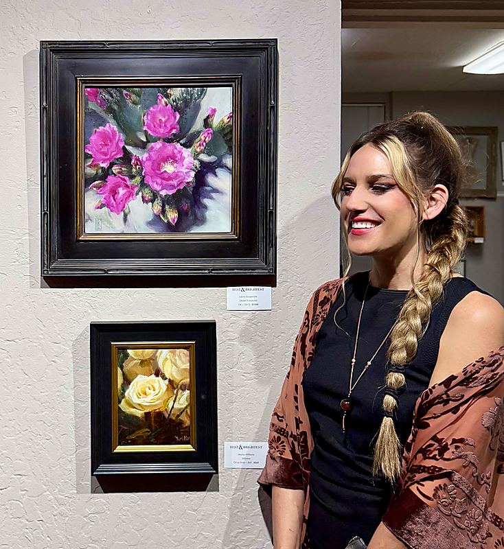 Scottsdale's Best and Brightest, Laura with Desert Fireworks at Scottsdale Art School (SAS), featuring Desert Fireworks, Do You Dream in White and Blue, Scottsdale, AZ, February 9, 2026 - March 12, 2026