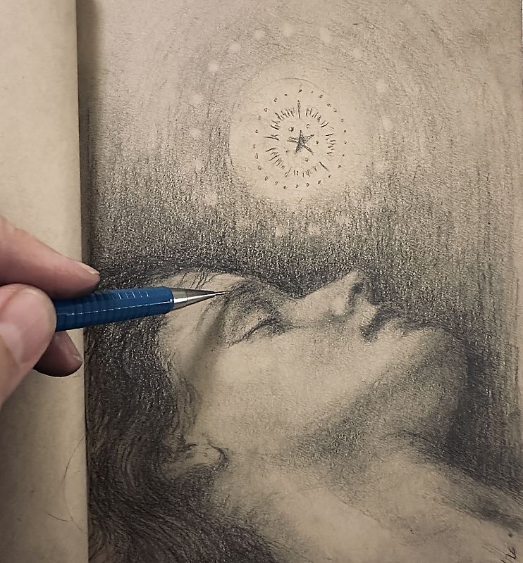 sketching in progress