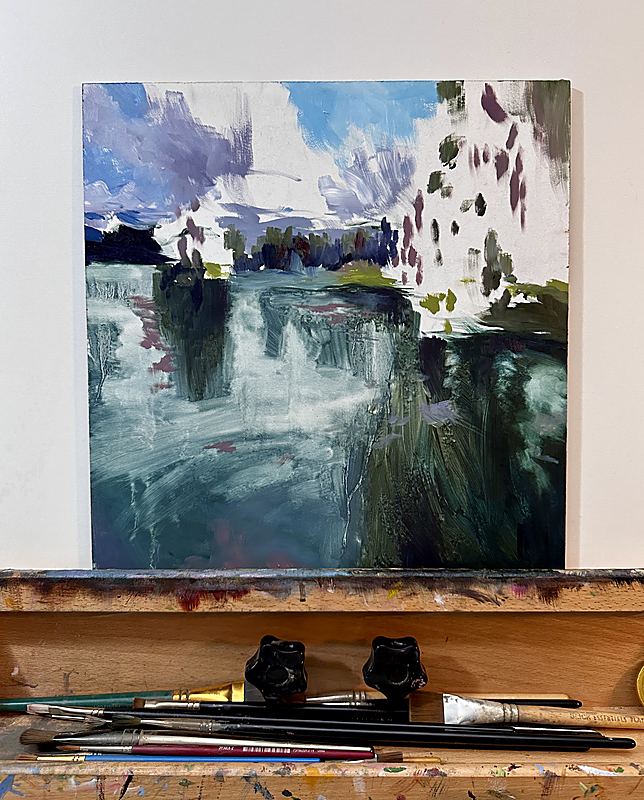 beginning of the painting