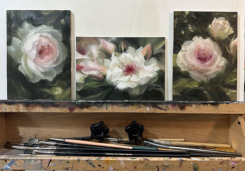 Roses at the easel